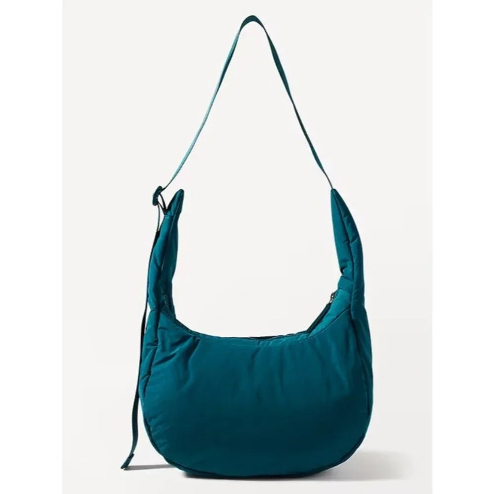 New Athleta All About Small Crossbody Hobo Bag Coastal Teal